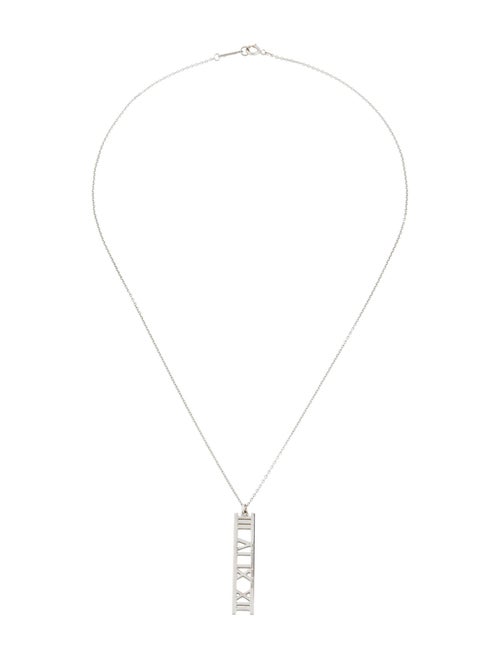 Tiffany & Co. 18K Atlas Bar Pendant Necklace