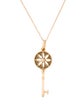 Tiffany & Co. 18K Diamond Daisy Key Pendant Necklace