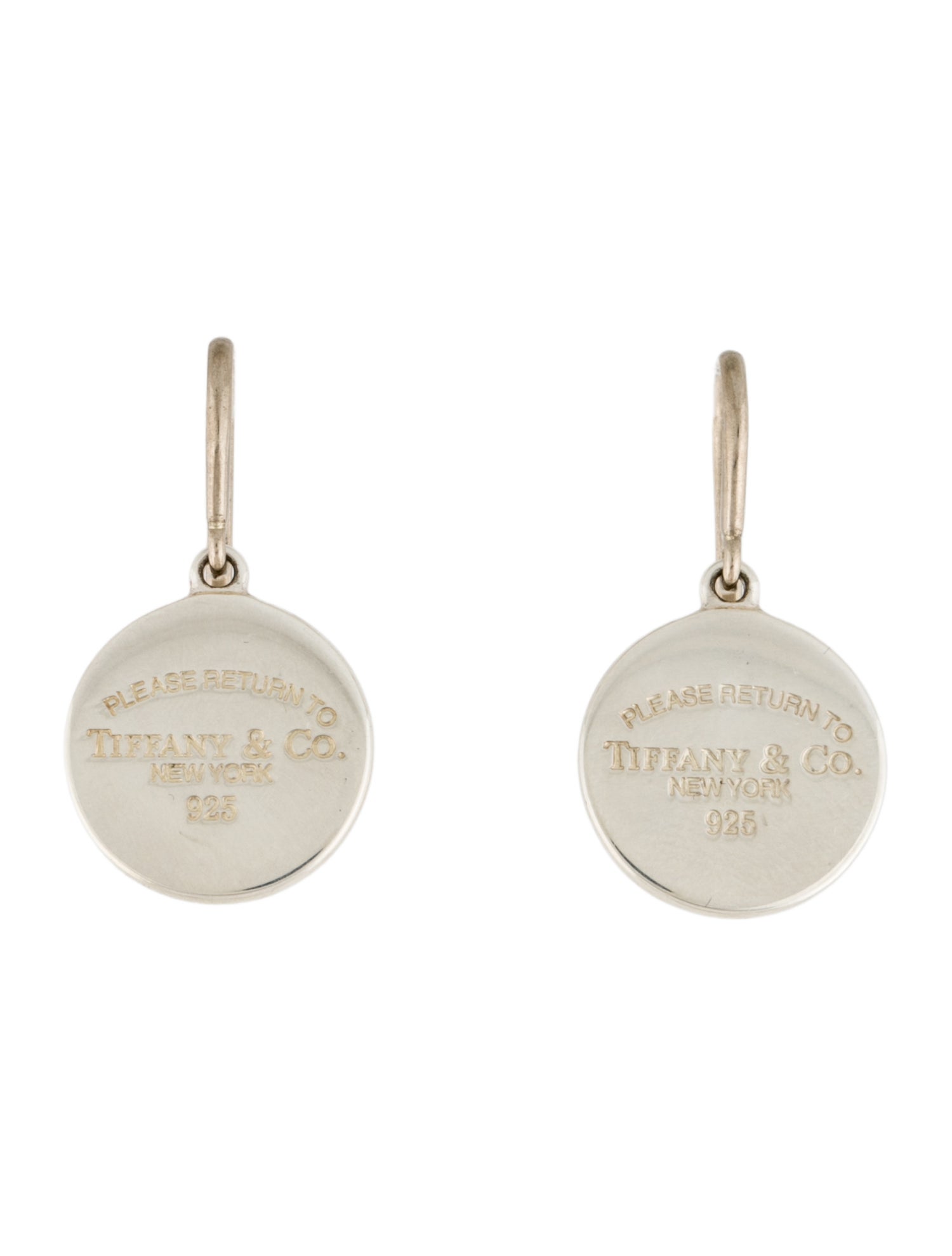 Tiffany & Co. Circle Tag Drop Earrings