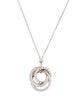 Tiffany & Co. 18K Diamond Triple Interlocking Circles Pendant Necklace