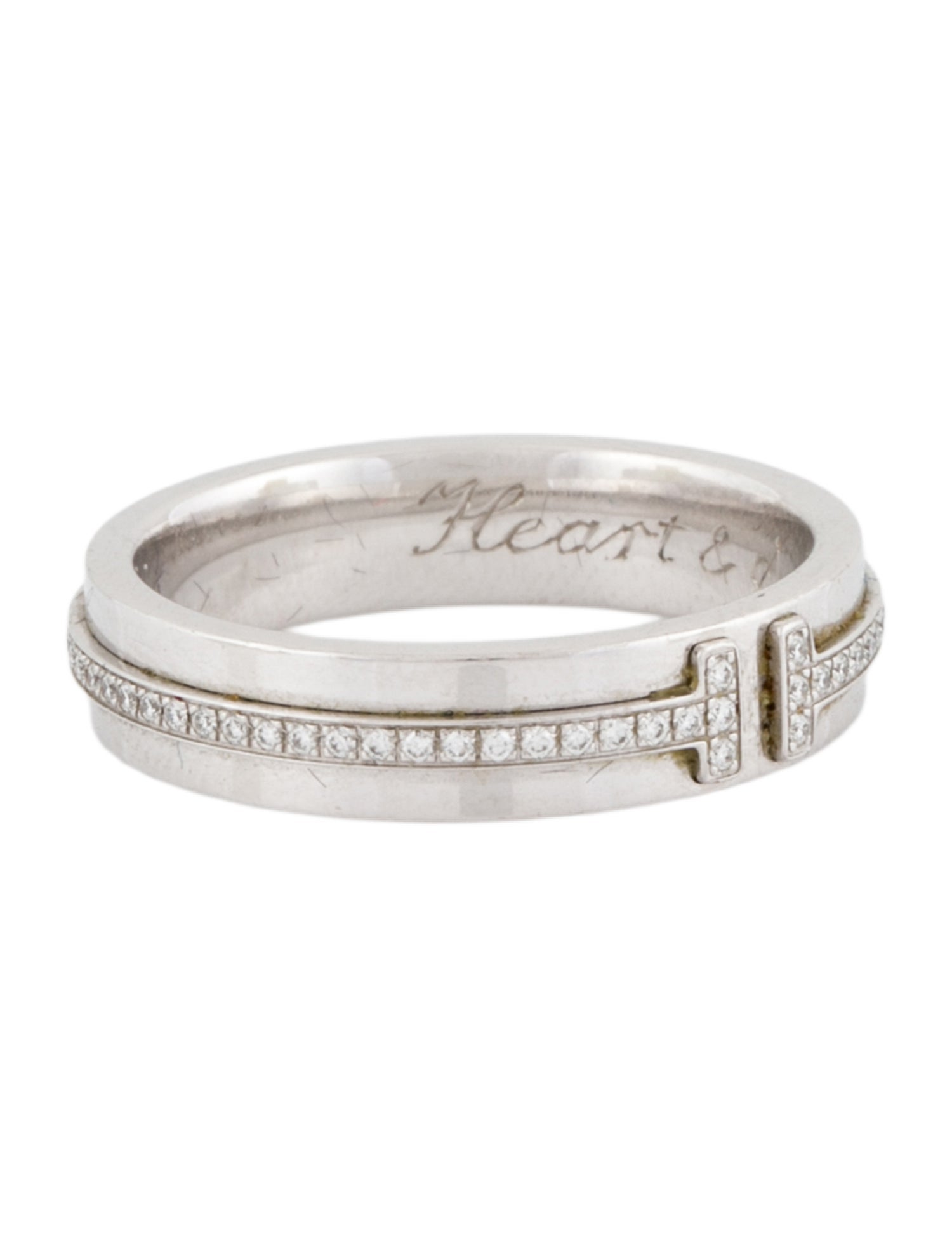 Tiffany & Co. 18K Diamond Tiffany T Narrow Ring