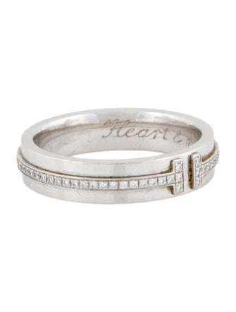 Tiffany & Co. 18K Diamond Tiffany T Narrow Ring