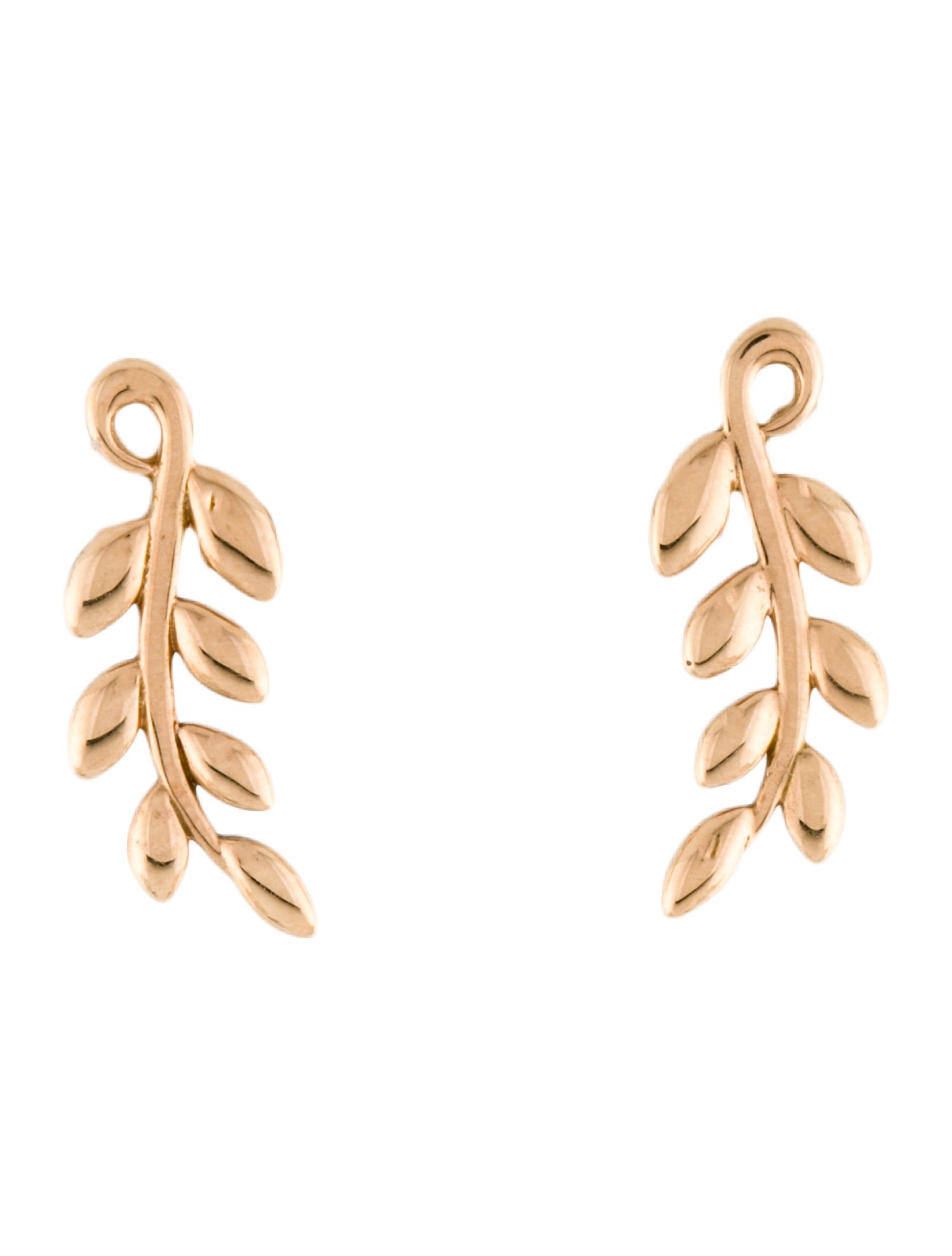 Tiffany & Co. 18K Olive Leaf Climber Earrings