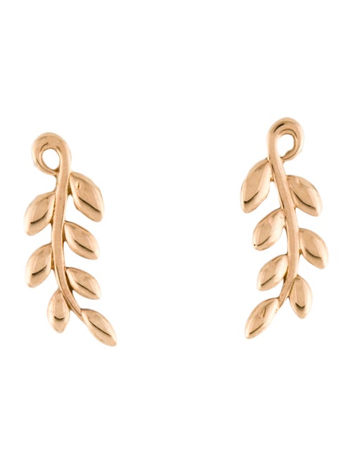 Tiffany & Co. 18K Olive Leaf Climber Earrings