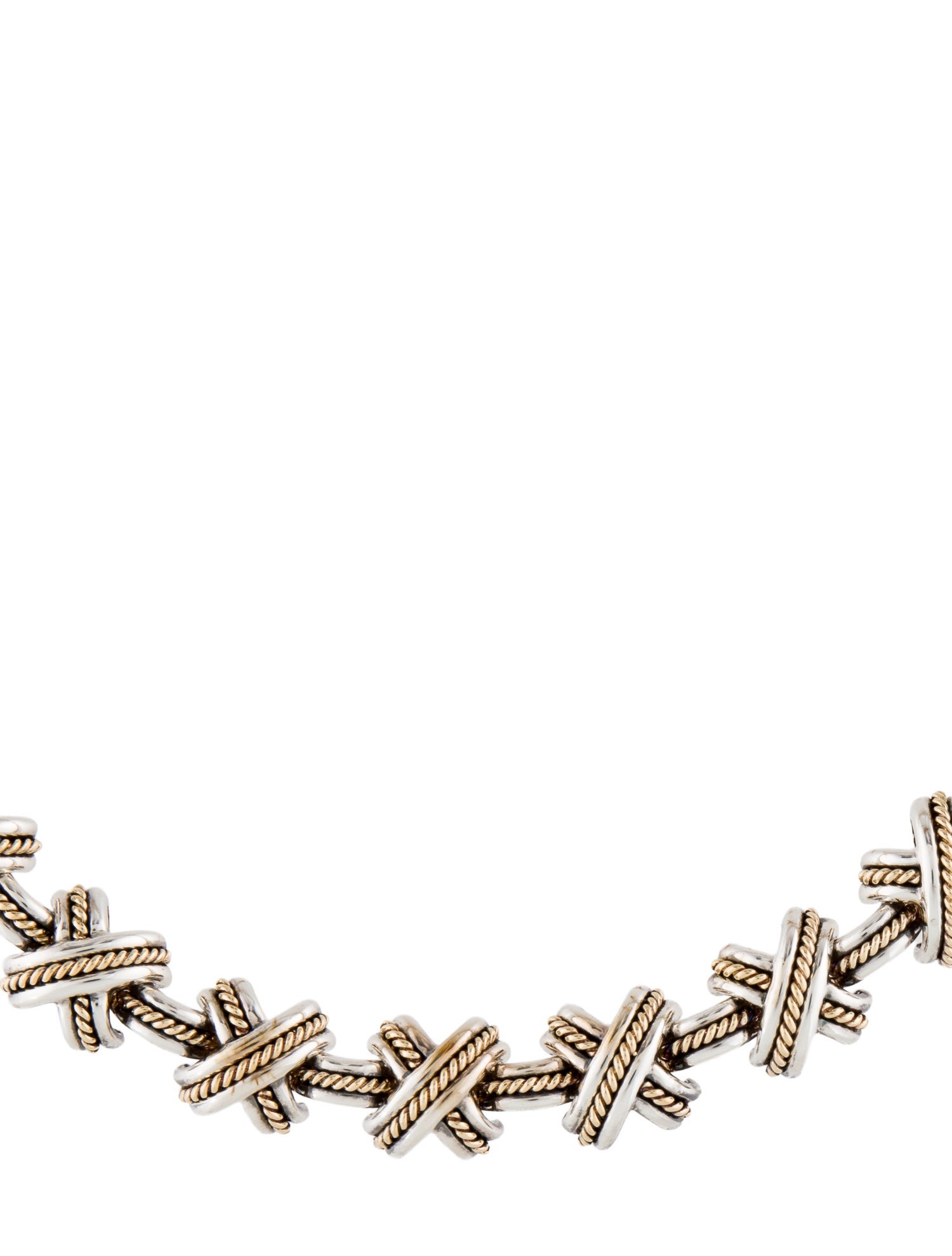 Tiffany & Co. Vintage Two-Tone Signature X Collar Necklace