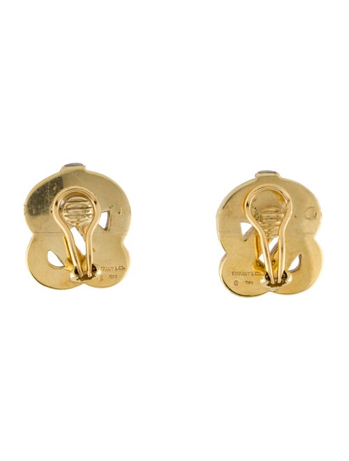 Tiffany & Co. 18K Mother of Pearl Intertwined Clip-On Earrings