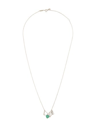 Tiffany & Co. Enamel "LOVE" Notes Pendant Necklace
