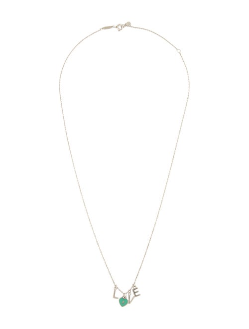Tiffany & Co. Enamel "LOVE" Notes Pendant Necklace
