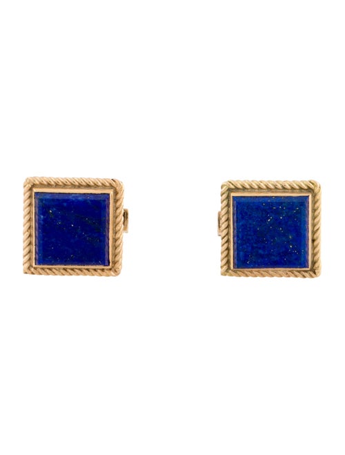 Tiffany & Co. Vintage 14K Lapis Lazuli Cufflinks
