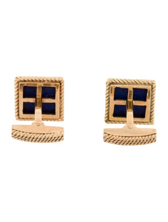 Tiffany & Co. Vintage 14K Lapis Lazuli Cufflinks