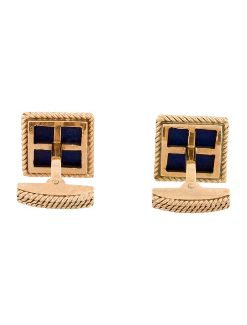 Tiffany & Co. Vintage 14K Lapis Lazuli Cufflinks