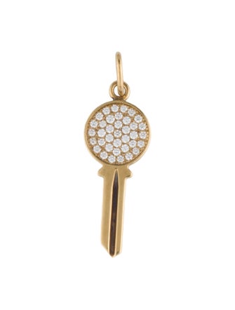 Tiffany & Co. 18K Diamond Key Charm