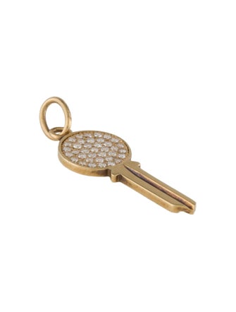 Tiffany & Co. 18K Diamond Key Charm