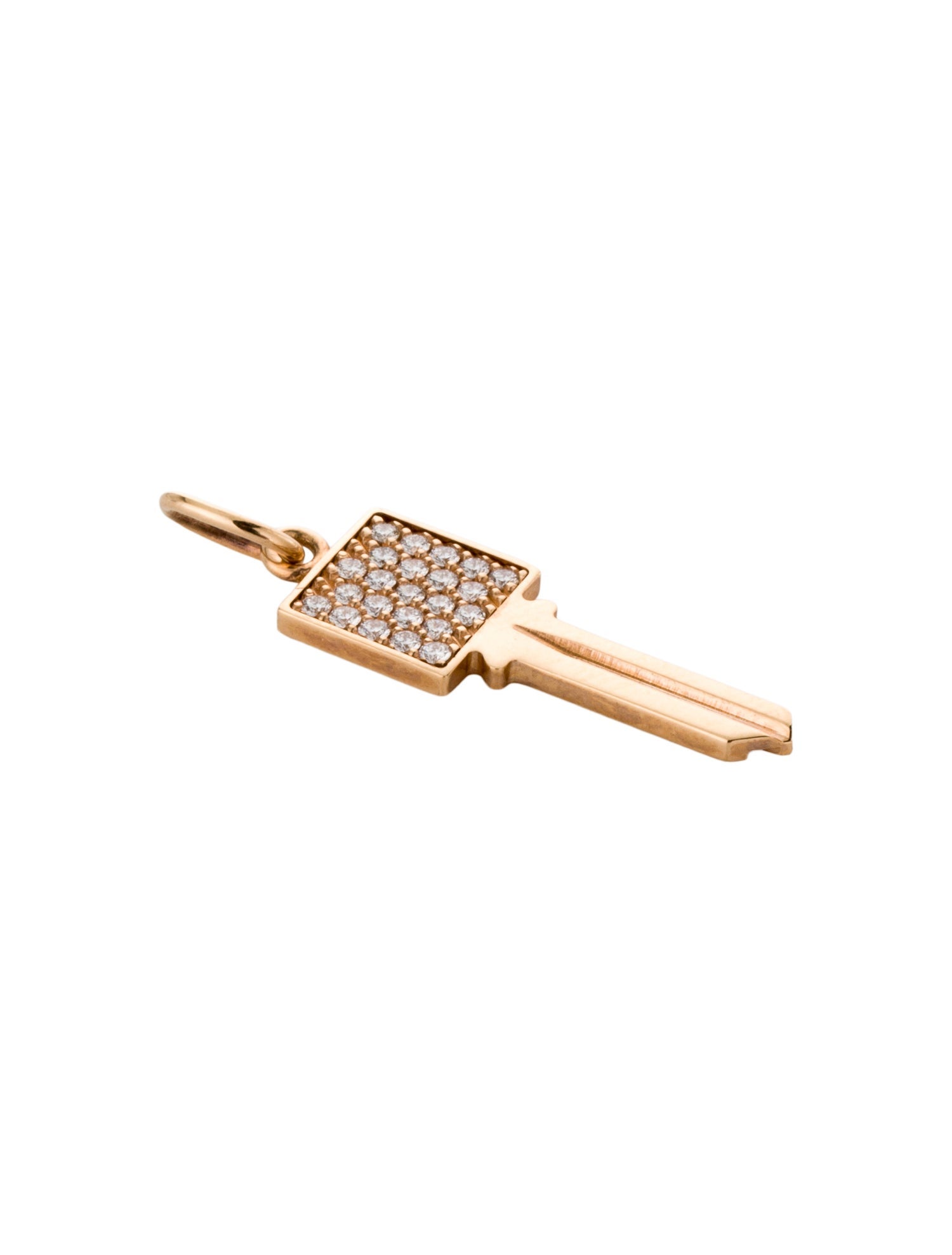 Tiffany & Co. 18K Diamond Square Key Charm