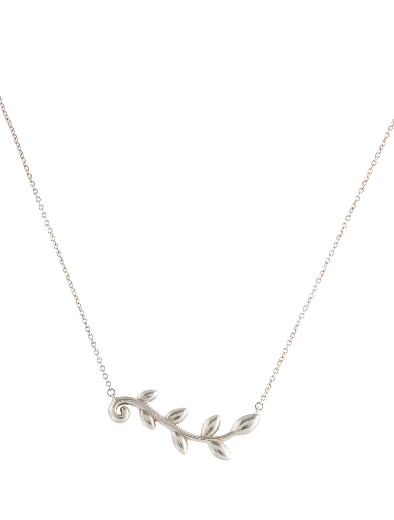 Tiffany & Co. Olive Leaf Vine Pendant Necklace