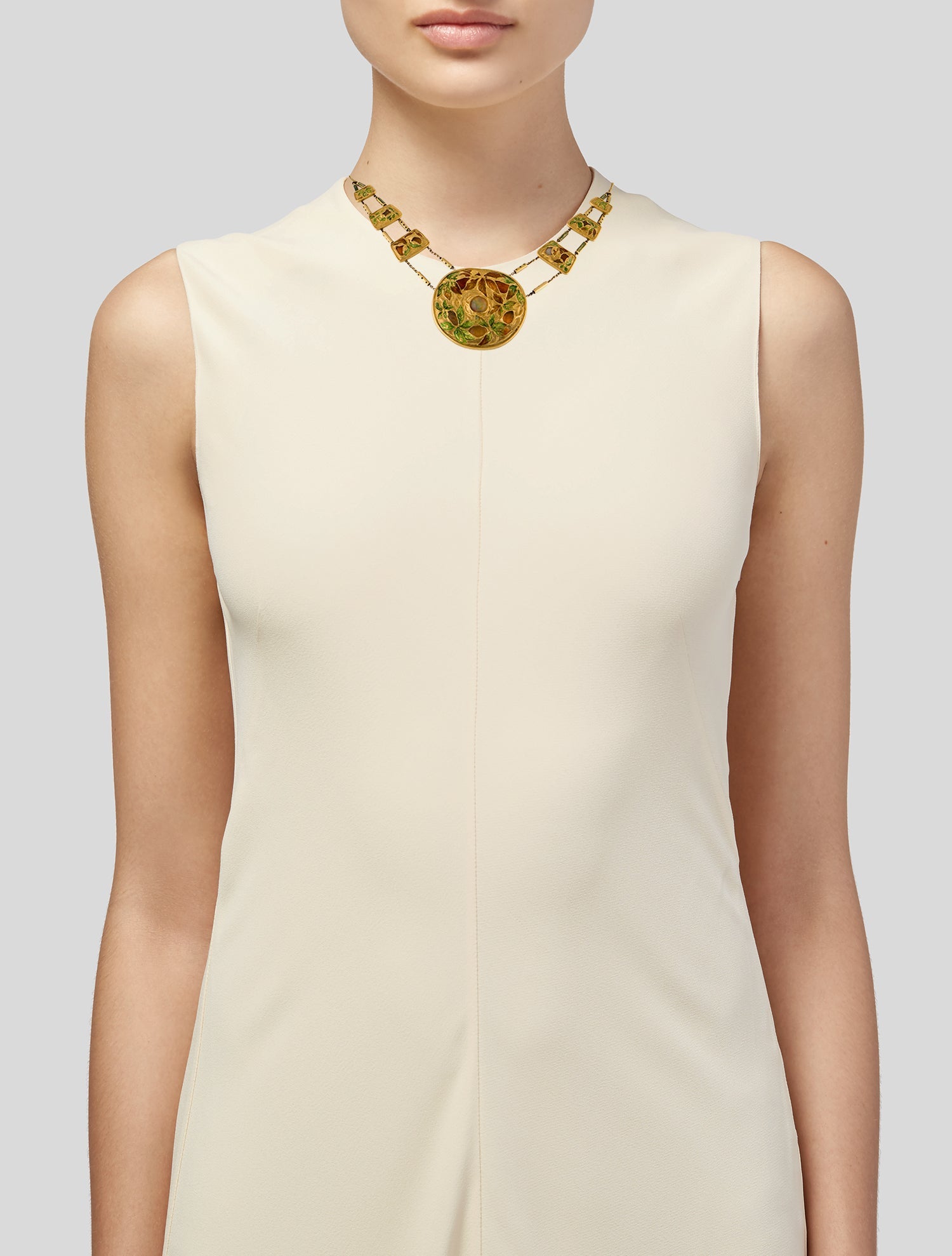 Tiffany & Co. Art Nouveau 18K Opal Collar Necklace