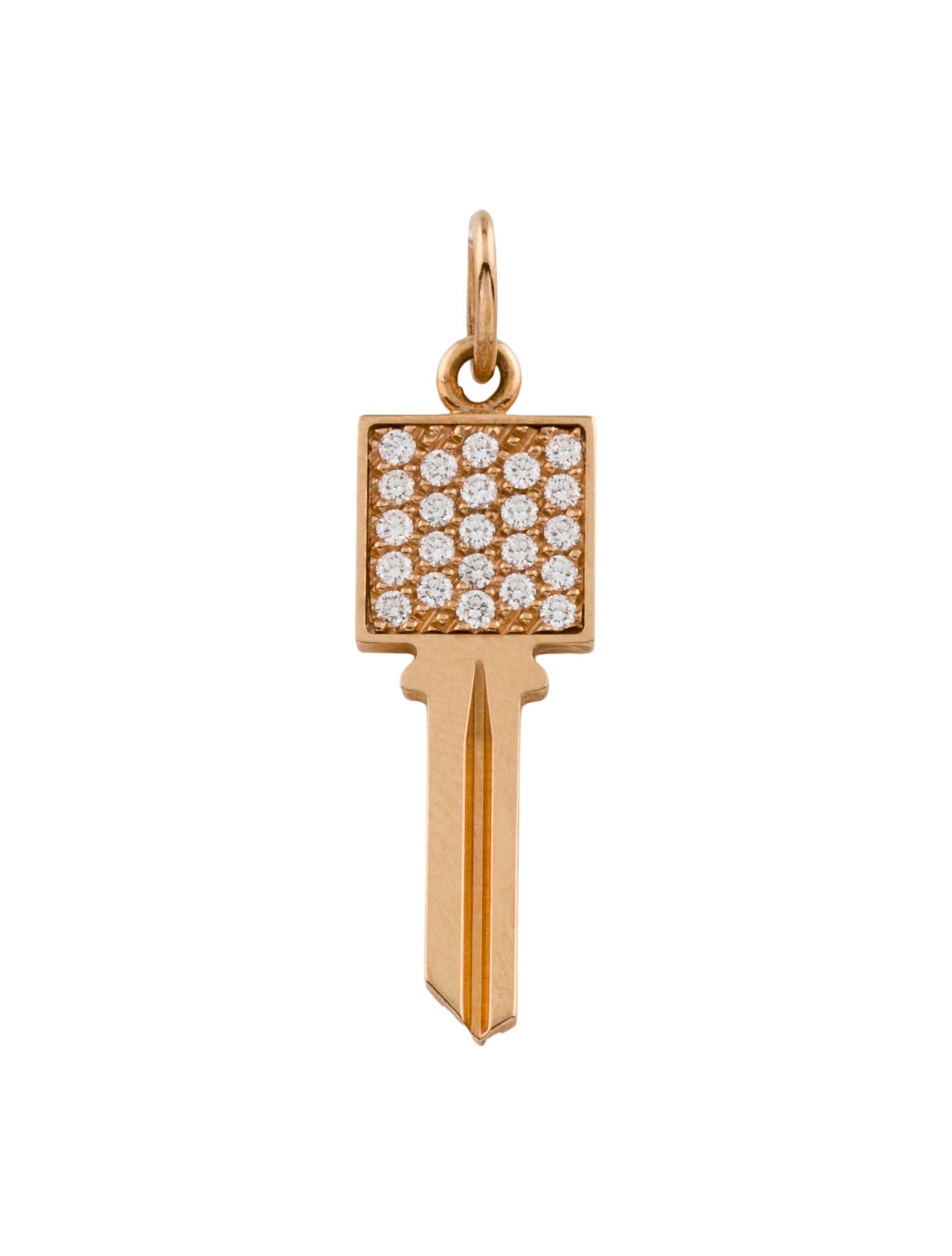 Tiffany & Co. 18K Diamond Square Key Charm