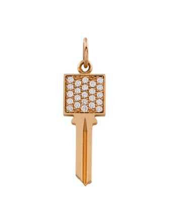 Tiffany & Co. 18K Diamond Square Key Charm