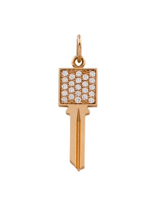 Tiffany & Co. 18K Diamond Square Key Charm