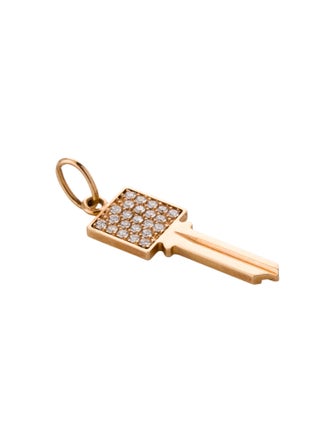 Tiffany & Co. 18K Diamond Square Key Charm