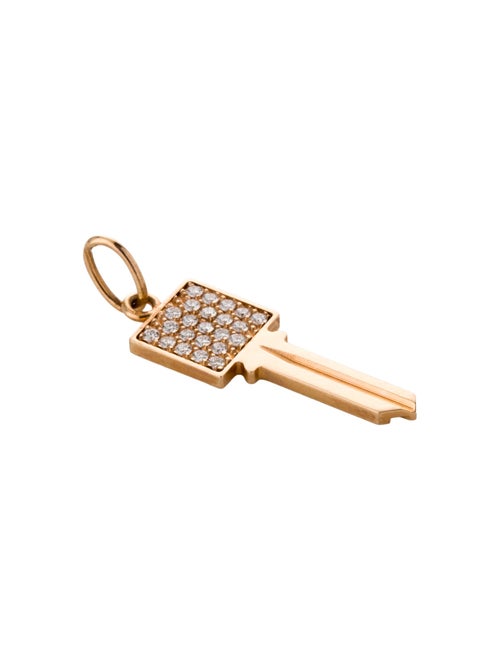 Tiffany & Co. 18K Diamond Square Key Charm