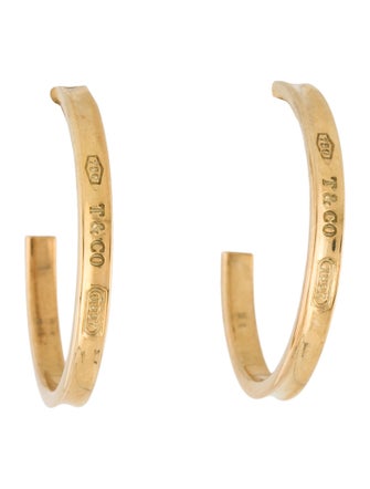 Tiffany & Co. 18K 1837 Hoop Earrings
