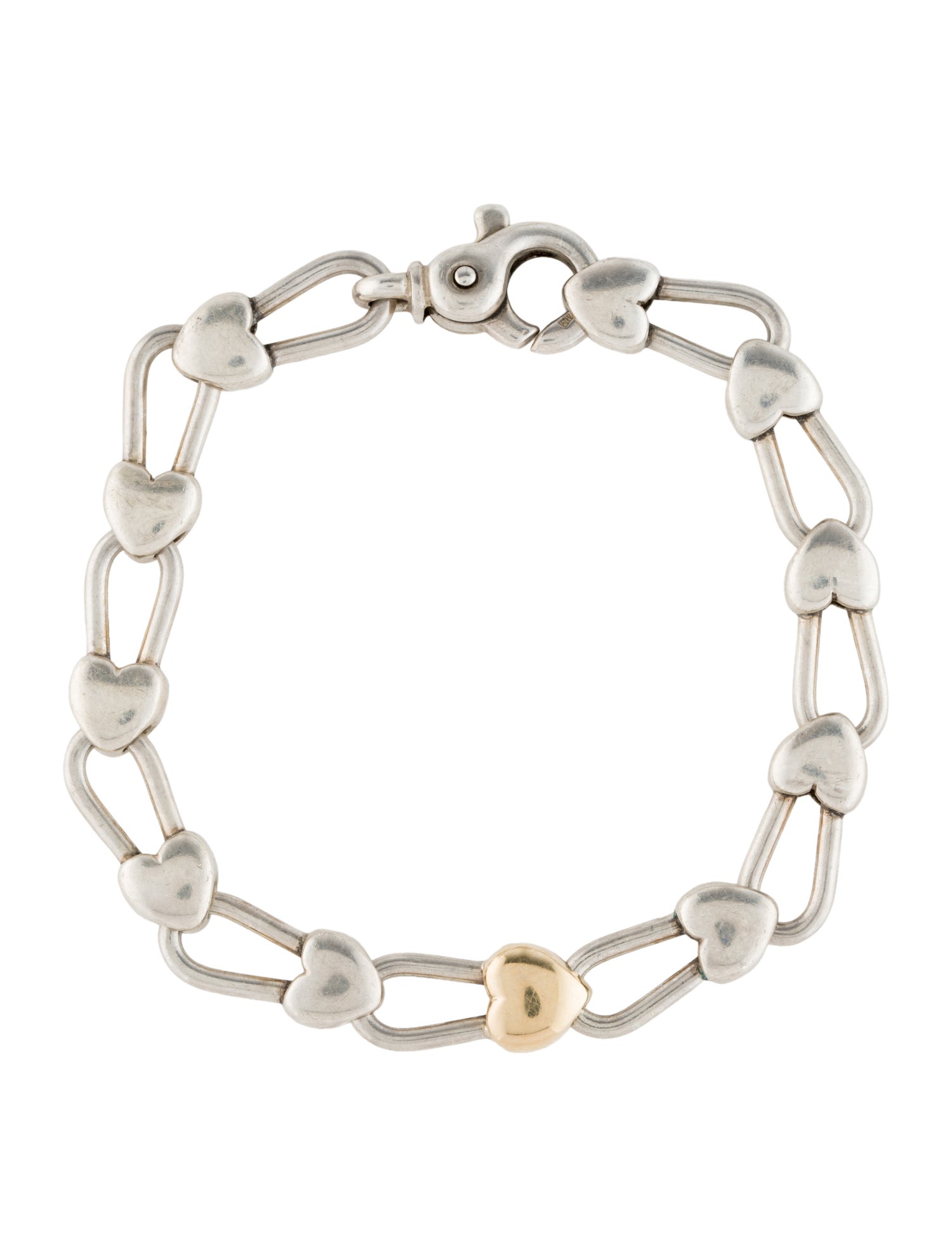 Tiffany & Co. Two-Tone Heart Station Bracelet