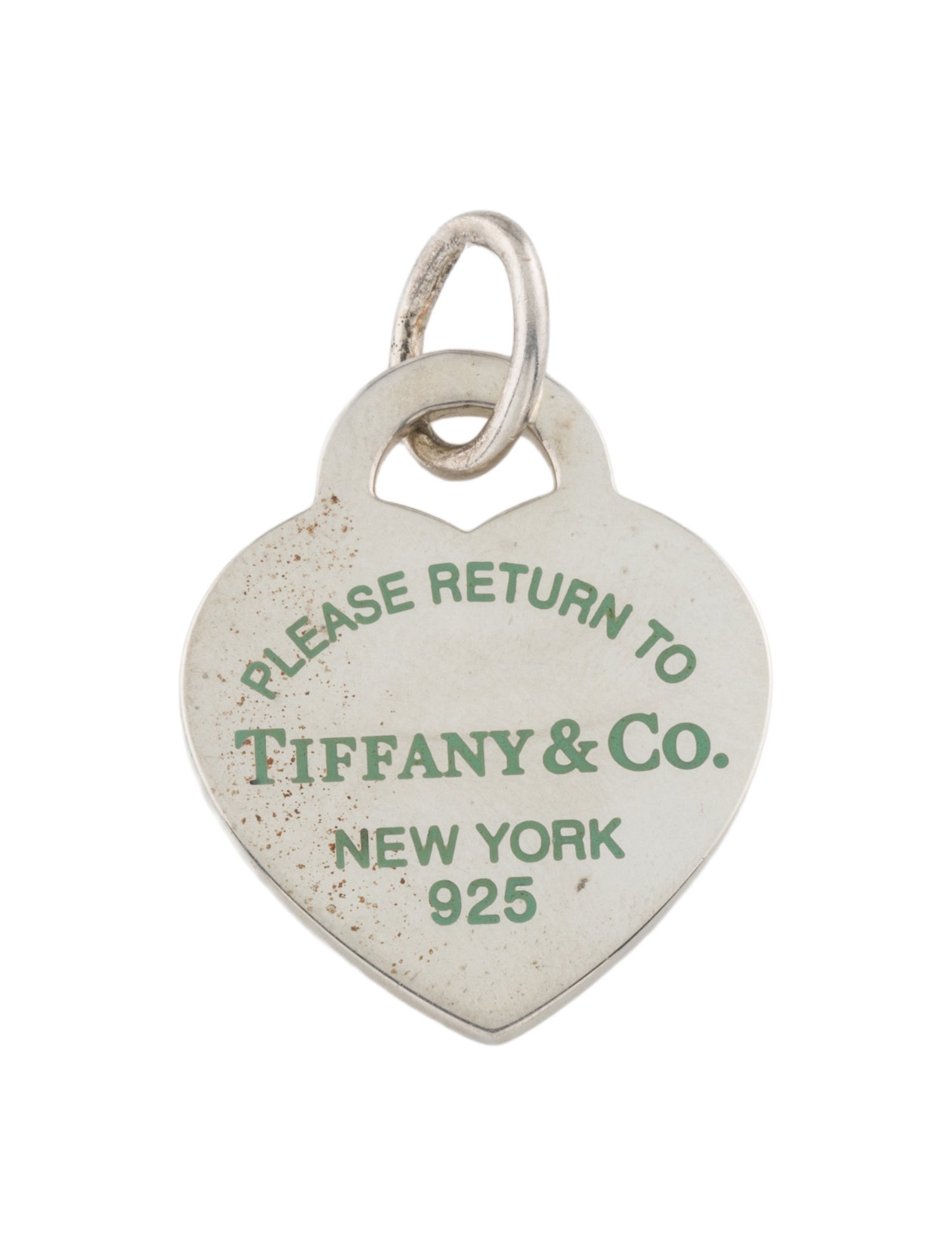 Tiffany & Co. Enamel Heart Tag Charm