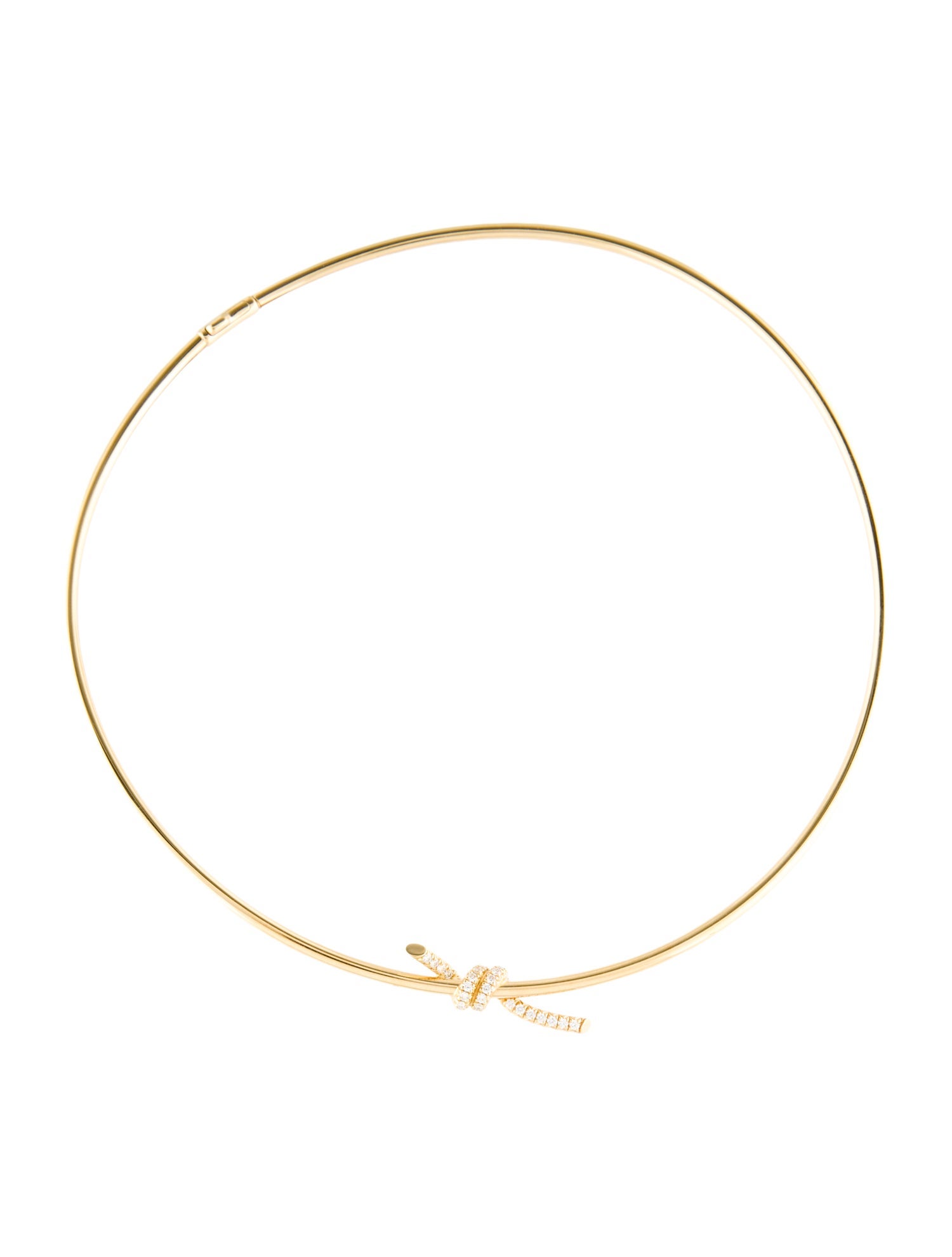 Tiffany & Co. 18K Diamond Knot Collar Necklace