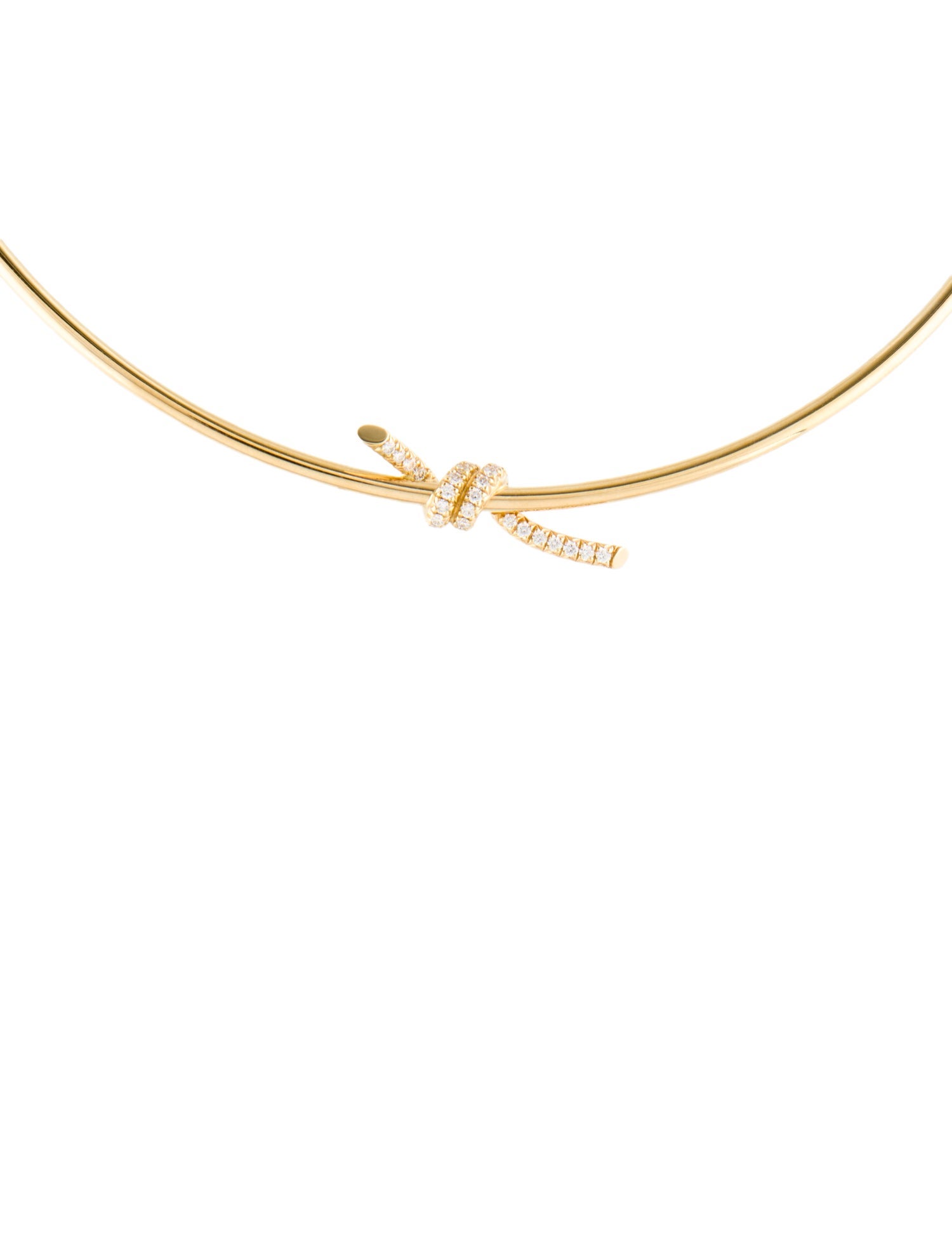 Tiffany & Co. 18K Diamond Knot Collar Necklace