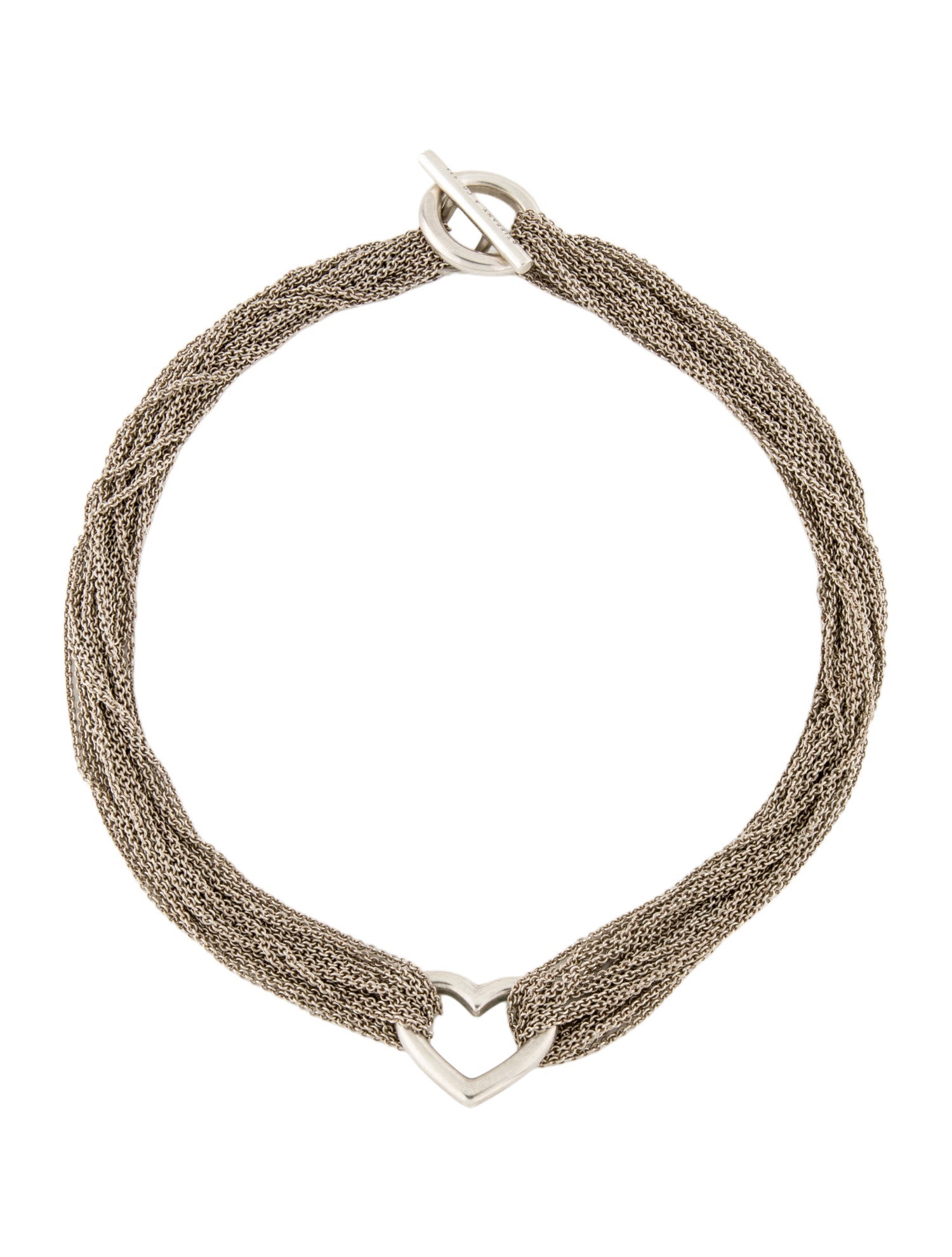 Tiffany & Co. Multistrand Heart Toggle Necklace