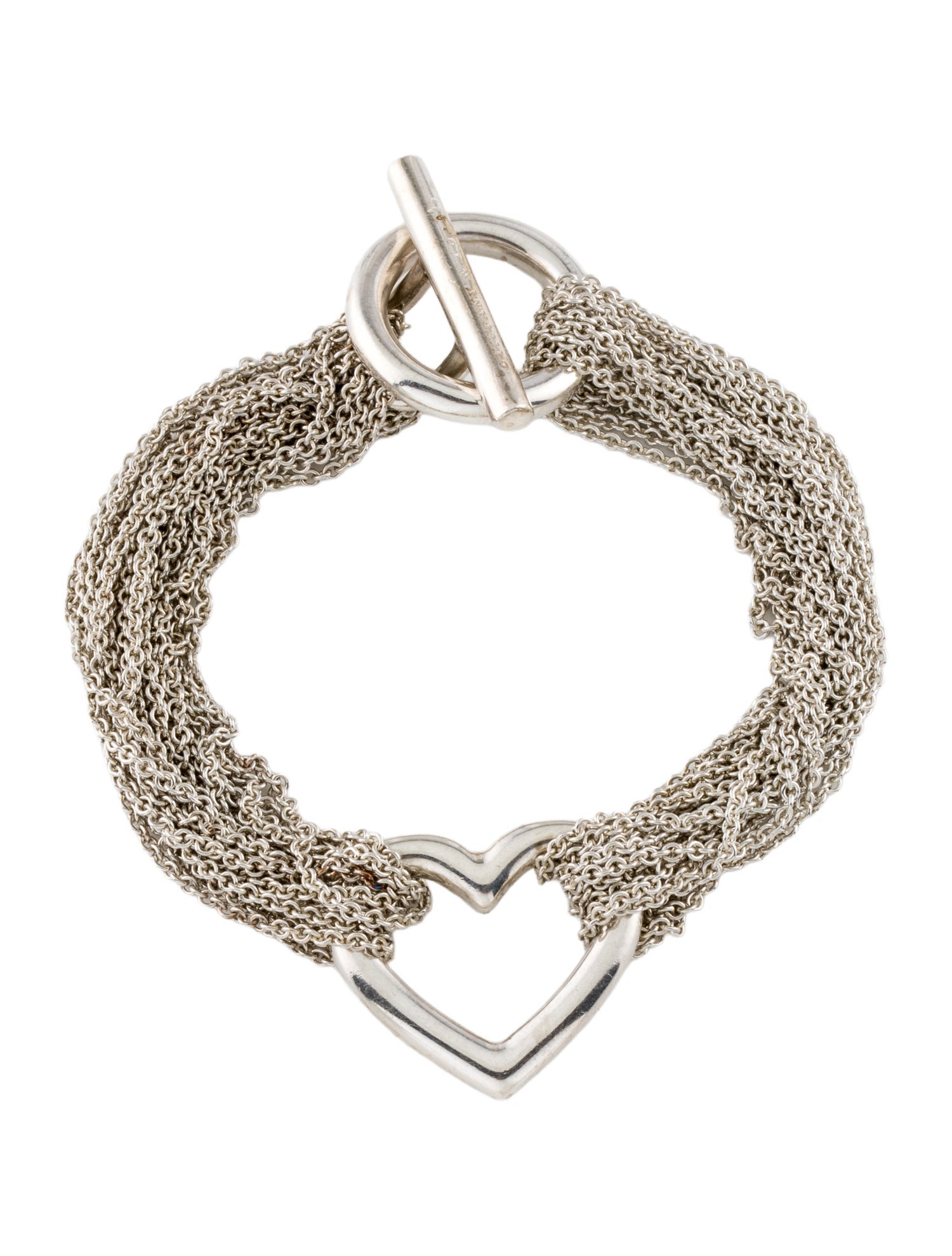 Tiffany & Co. Multi Strand Heart Toggle Bracelet