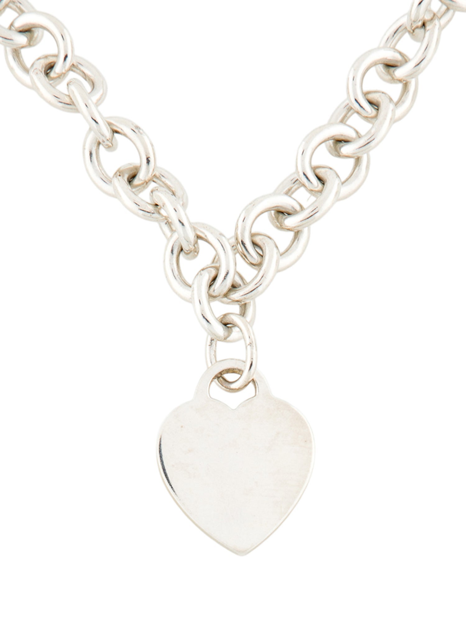 Tiffany & Co. Vintage Heart Tag Chain Link Necklace