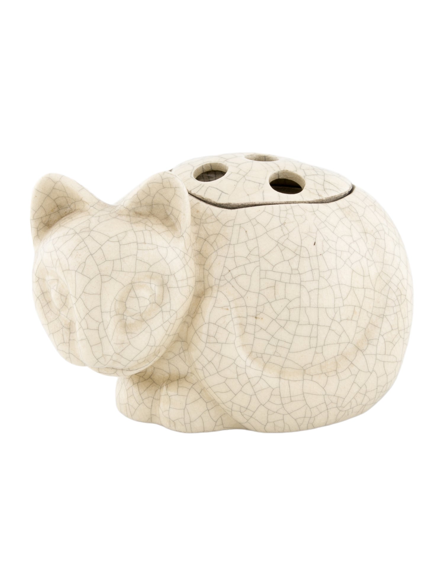 Tiffany & Co. Vintage Craquelure Cat Potpourri Box