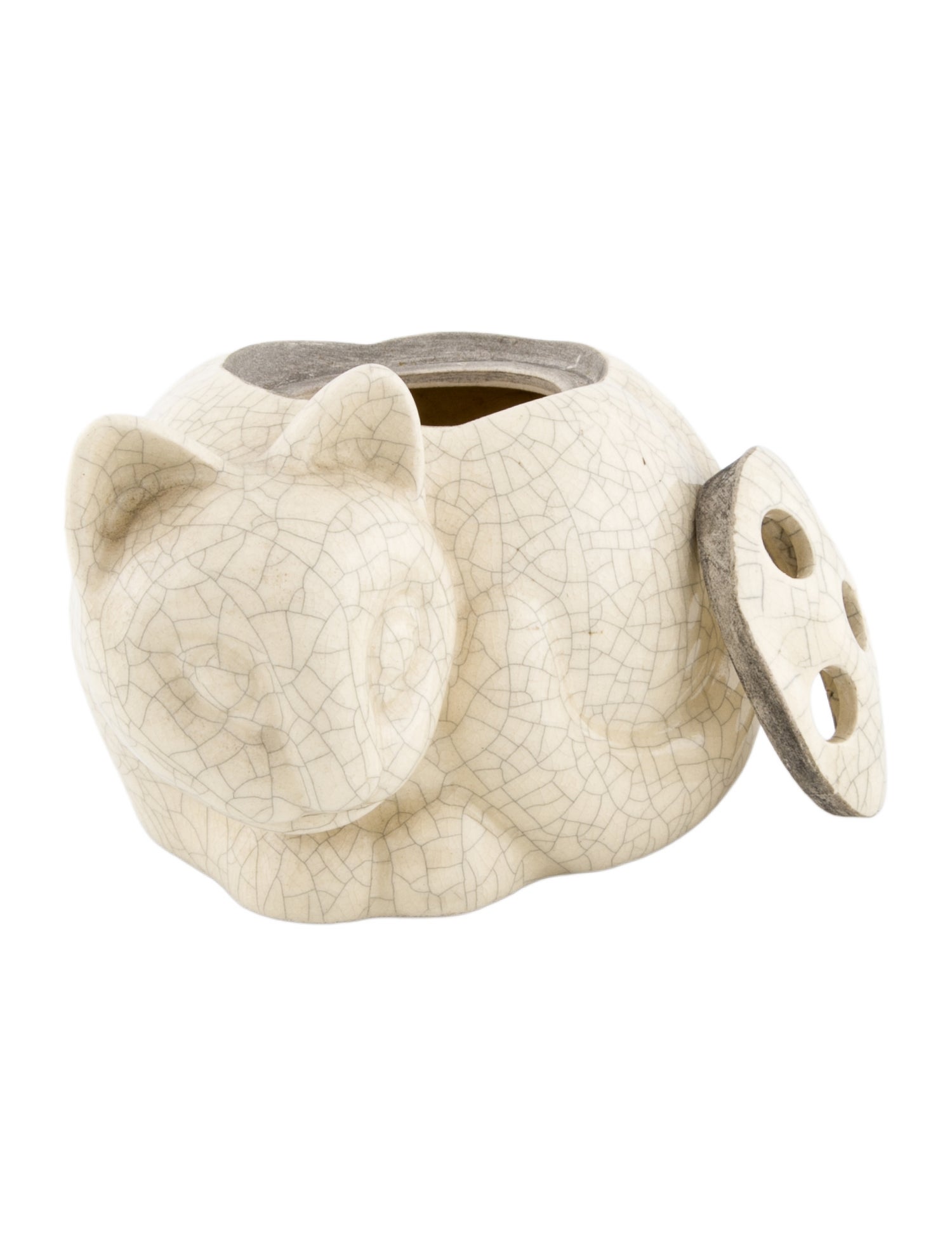 Tiffany & Co. Vintage Craquelure Cat Potpourri Box