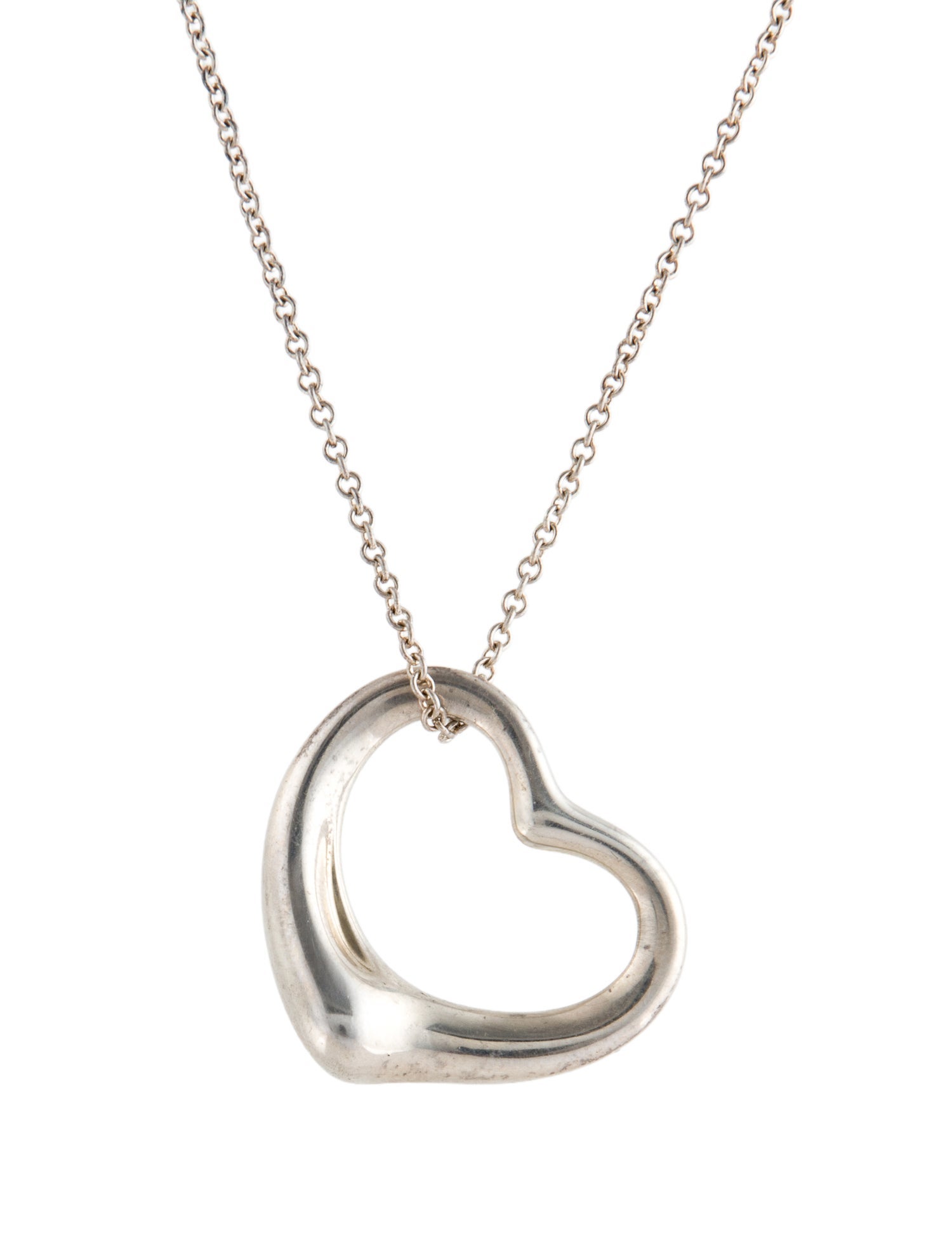 Tiffany & Co. Open Heart Pendant Necklace