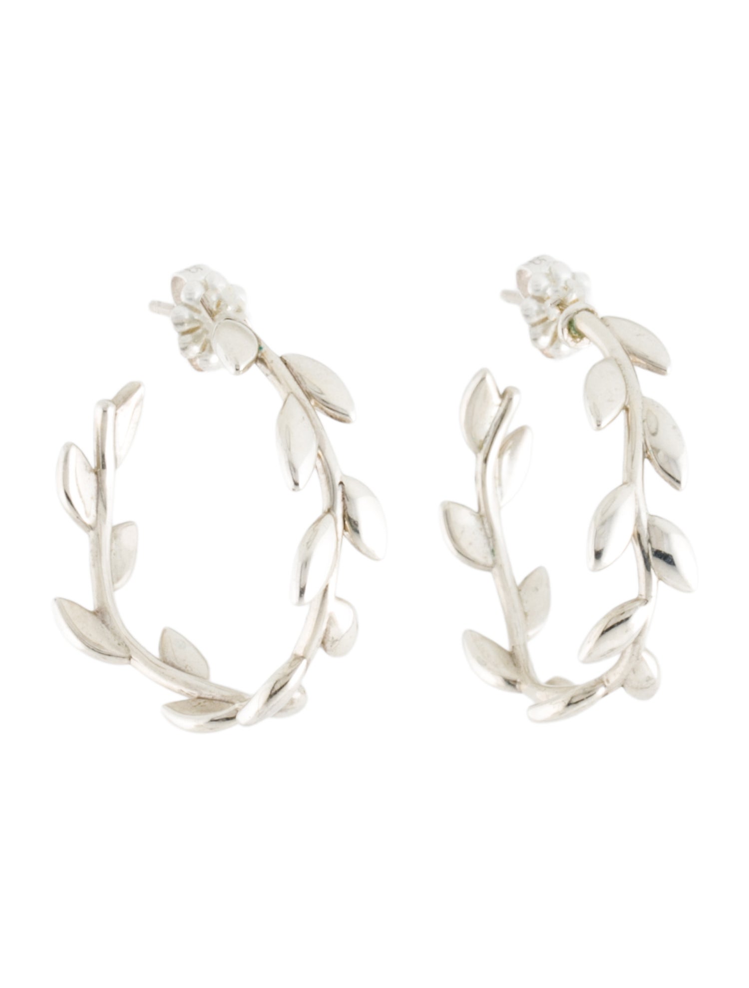 Tiffany & Co. Olive Leaf Hoop Earrings