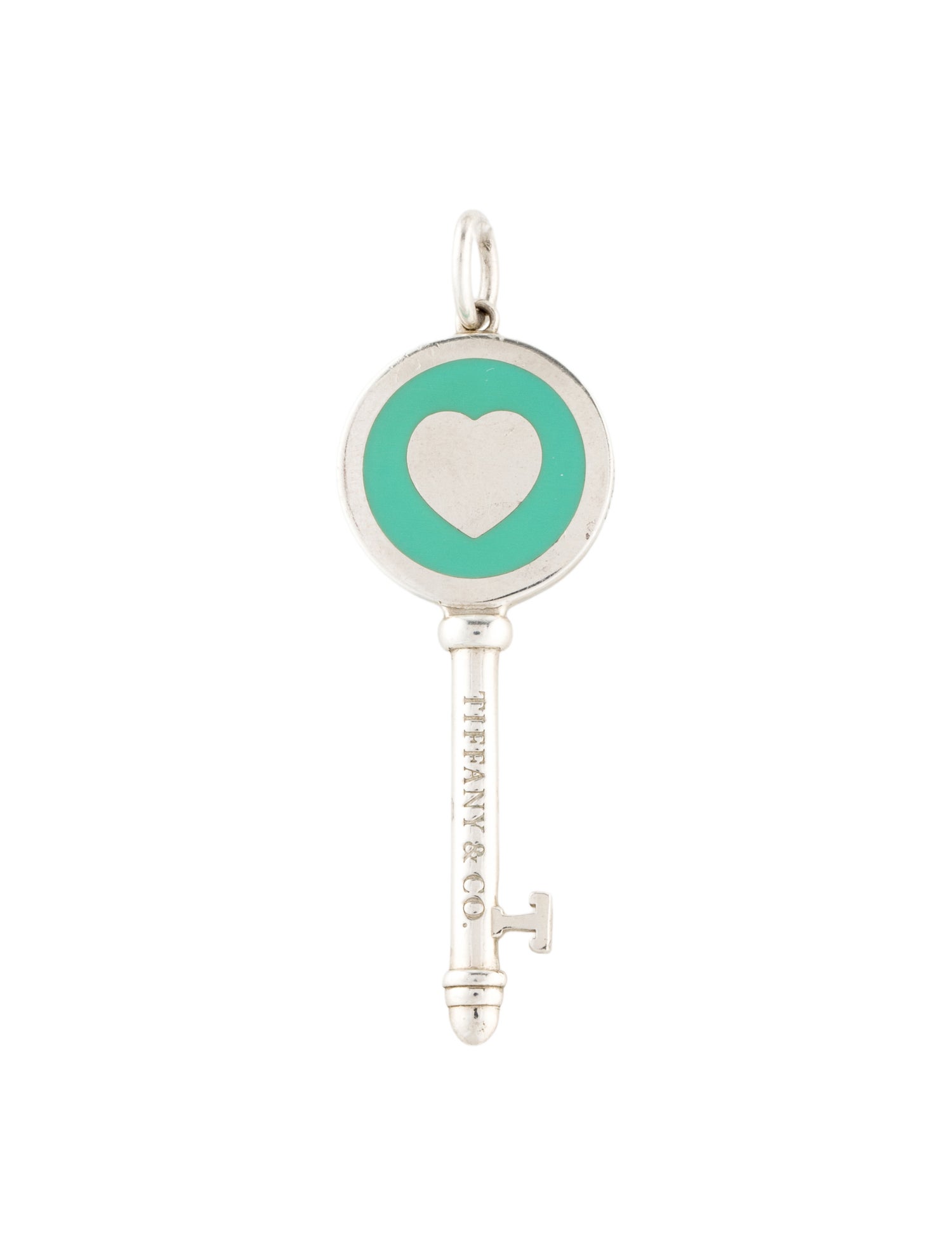 Tiffany & Co. Enamel Heart Key Pendant