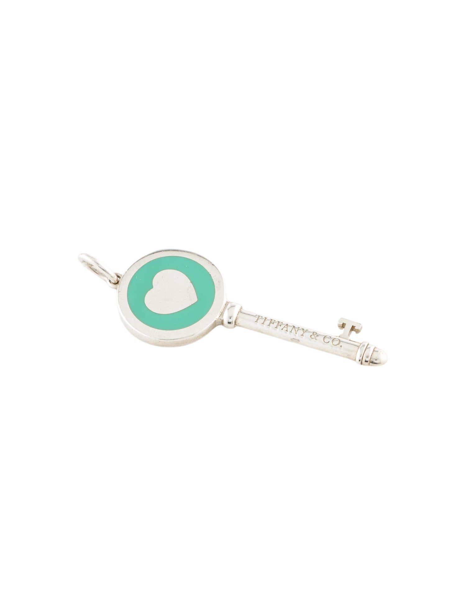 Tiffany & Co. Enamel Heart Key Pendant