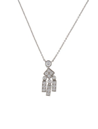 Tiffany & Co. Platinum Diamond Legacy Pendant Necklace