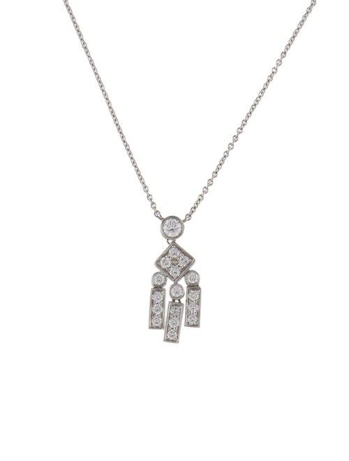 Tiffany & Co. Platinum Diamond Legacy Pendant Necklace