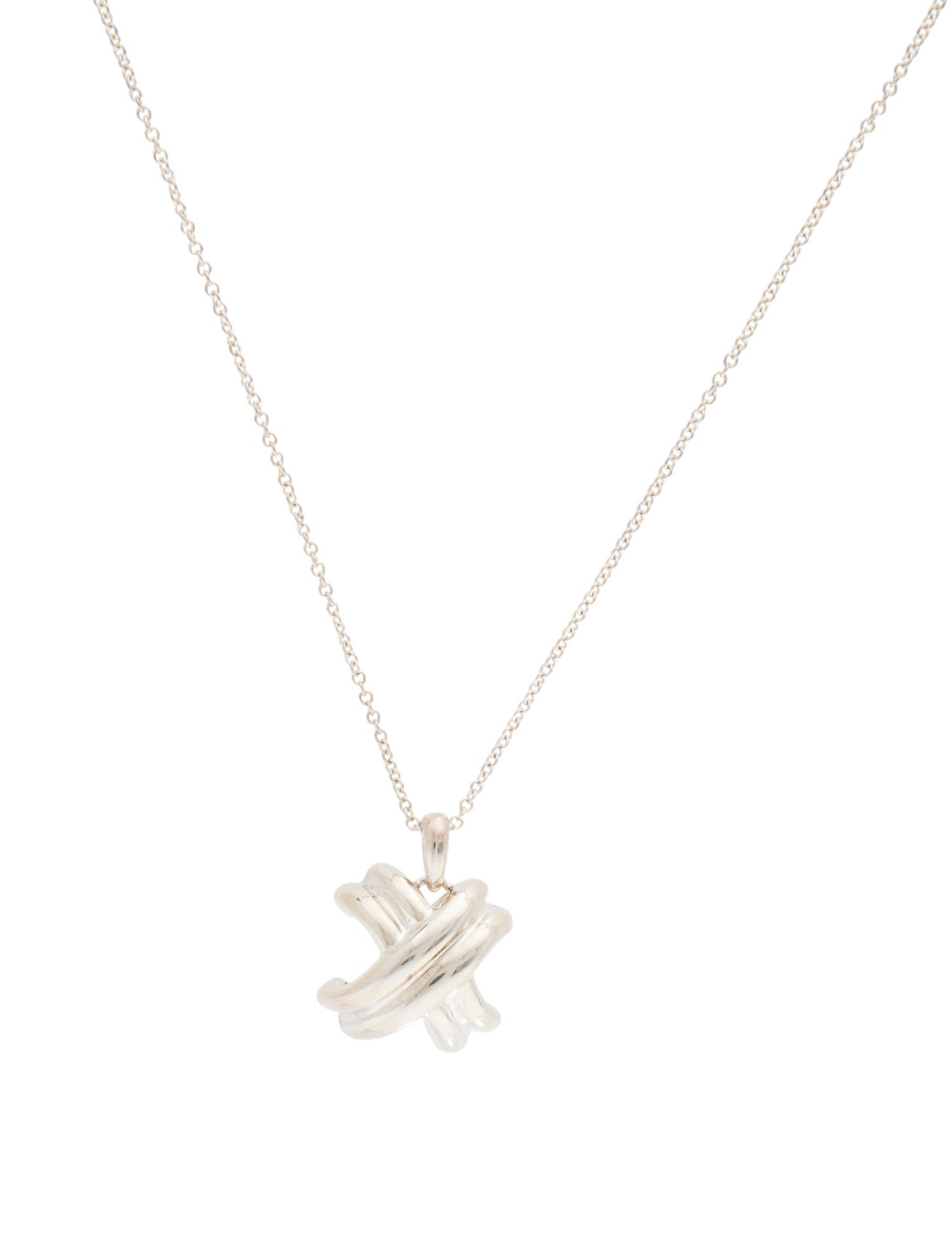 Tiffany & Co. Vintage X Pendant Necklace