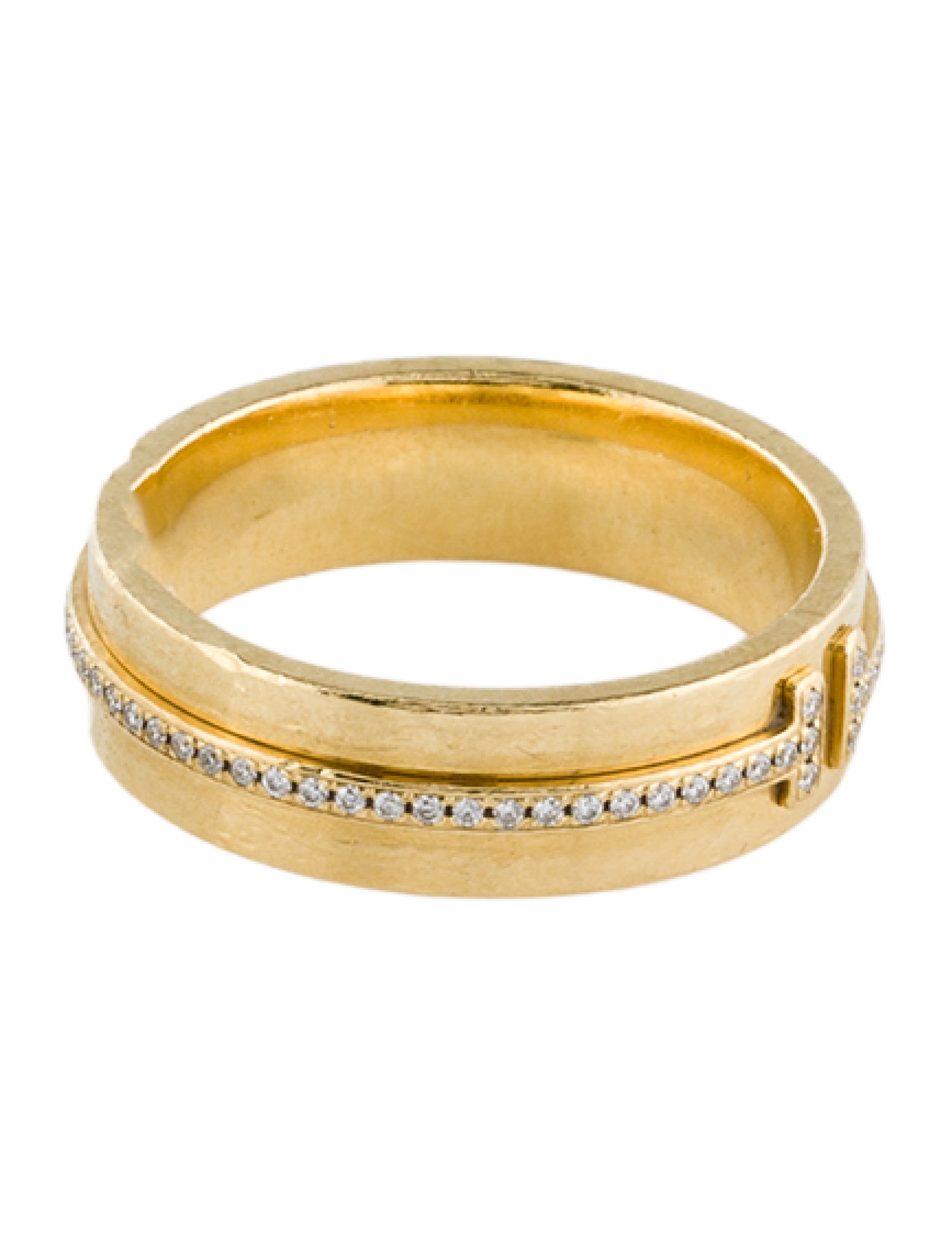Tiffany & Co. 18K Diamond Narrow Tiffany T Band
