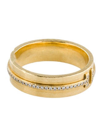 Tiffany & Co. 18K Diamond Narrow Tiffany T Band