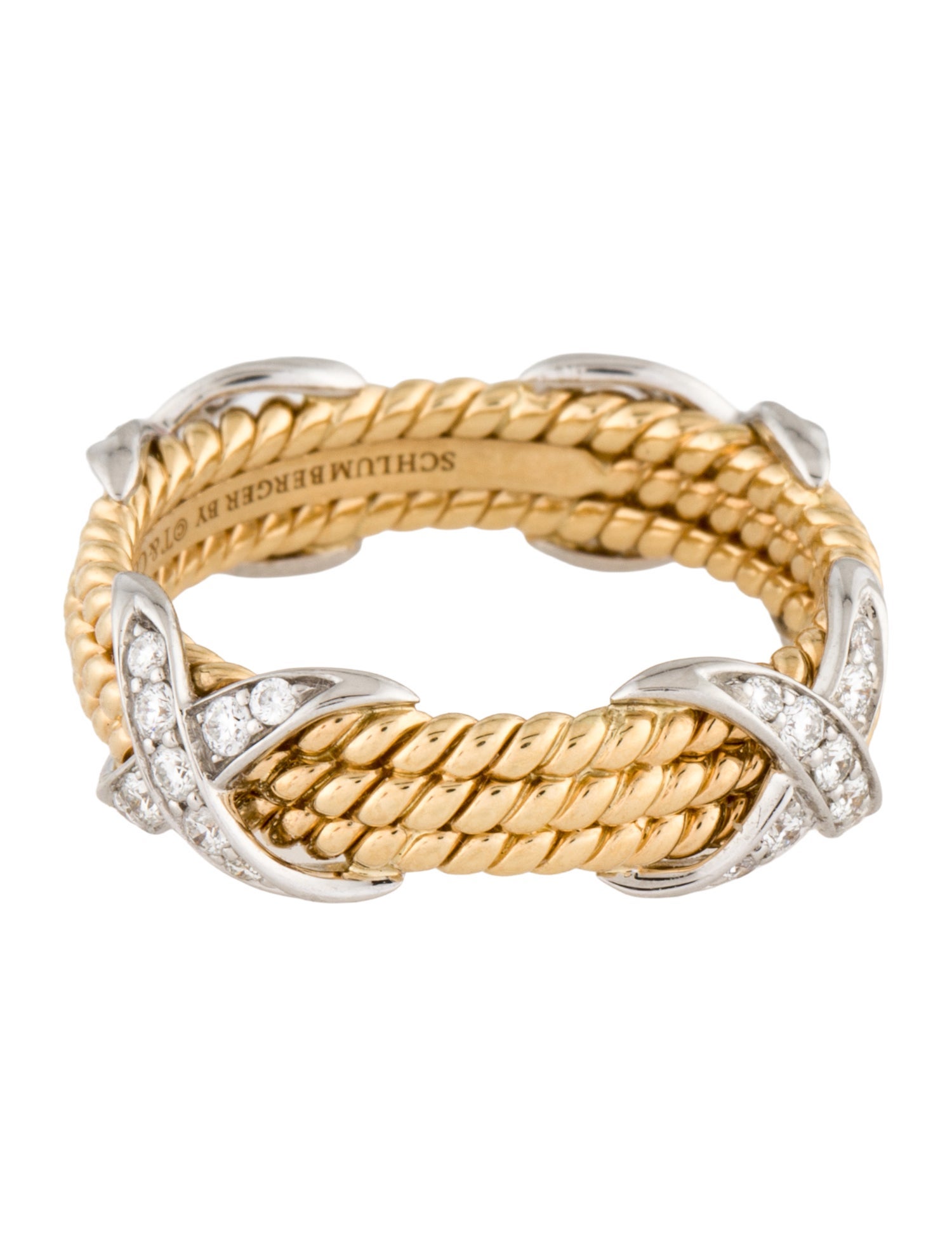 Tiffany & Co. Two-Tone Diamond Tiffany Rope Band