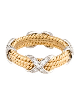 Tiffany & Co. Two-Tone Diamond Tiffany Rope Band
