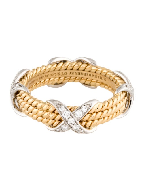Tiffany & Co. Two-Tone Diamond Tiffany Rope Band