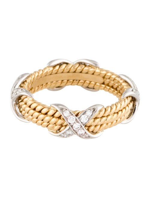 Tiffany & Co. Two-Tone Diamond Tiffany Rope Band