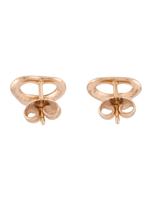 Tiffany & Co. 18K Open Heart Stud Earrings, 11mm