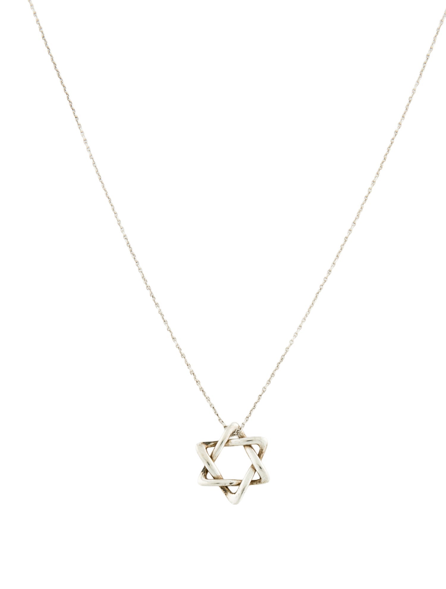 Tiffany & Co. Star of David Pendant Necklace